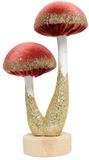 Countryfield Ornement champignon rose 10x6x18cm