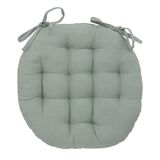 Atmosphera Tuinstoelkussen - mintgroen - katoen - 38 x 38 x 6.5 cm - wicker zitkussen rond