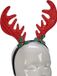 Krist+ Kerst diadeem rendier gewei - rood met groen