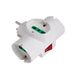 FANTON Drievoudige adapter, schuko-stekker op 3 bipass Schuko, schakelaar