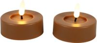 Countryfield LED theelicht rustiek maxi 2 stuks amber sfeerlicht.