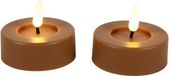 Countryfield LED theelicht rustiek maxi 2 stuks amber sfeerlicht.