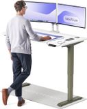 Desktronic HomePro Zit-sta Bureau Elektrisch In Hoogte Verstelbaar, 140x70 cm Groente/Wit