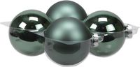 Othmar Decorations Bv 4x stuks kerstversiering kerstballen emerald groen (greenlake) van glas - 10 cm - mat/glans - Kerstboomversiering