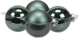 Othmar Decorations Bv 4x stuks kerstversiering kerstballen emerald groen (greenlake) van glas - 10 cm - mat/glans - Kerstboomversiering