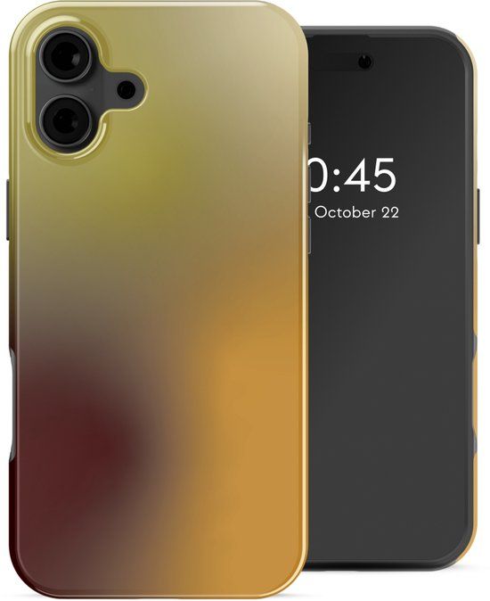 Selencia Hoesje - Geschikt voor Apple iPhone 16 - Backcover geschikt voor MagSafe - Gradient Olive Dust