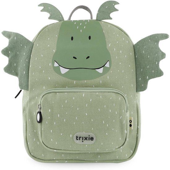 Trixie Rugzak - Mr. Dragon - Schooltas Waterafstotend - Boekentas voor Kind - Voor Jongens en Meisjes - Geschikt als Gymtas - Groen
