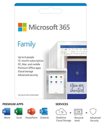 HP Microsoft 365 Family - 12 month - Client Access License (CAL) - 1 licentie - 1 jaar