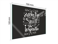 DarHaus Daria Kosta TMK ArtDeko Serie - Plaque de protection en verre - 70x52cm - Noir