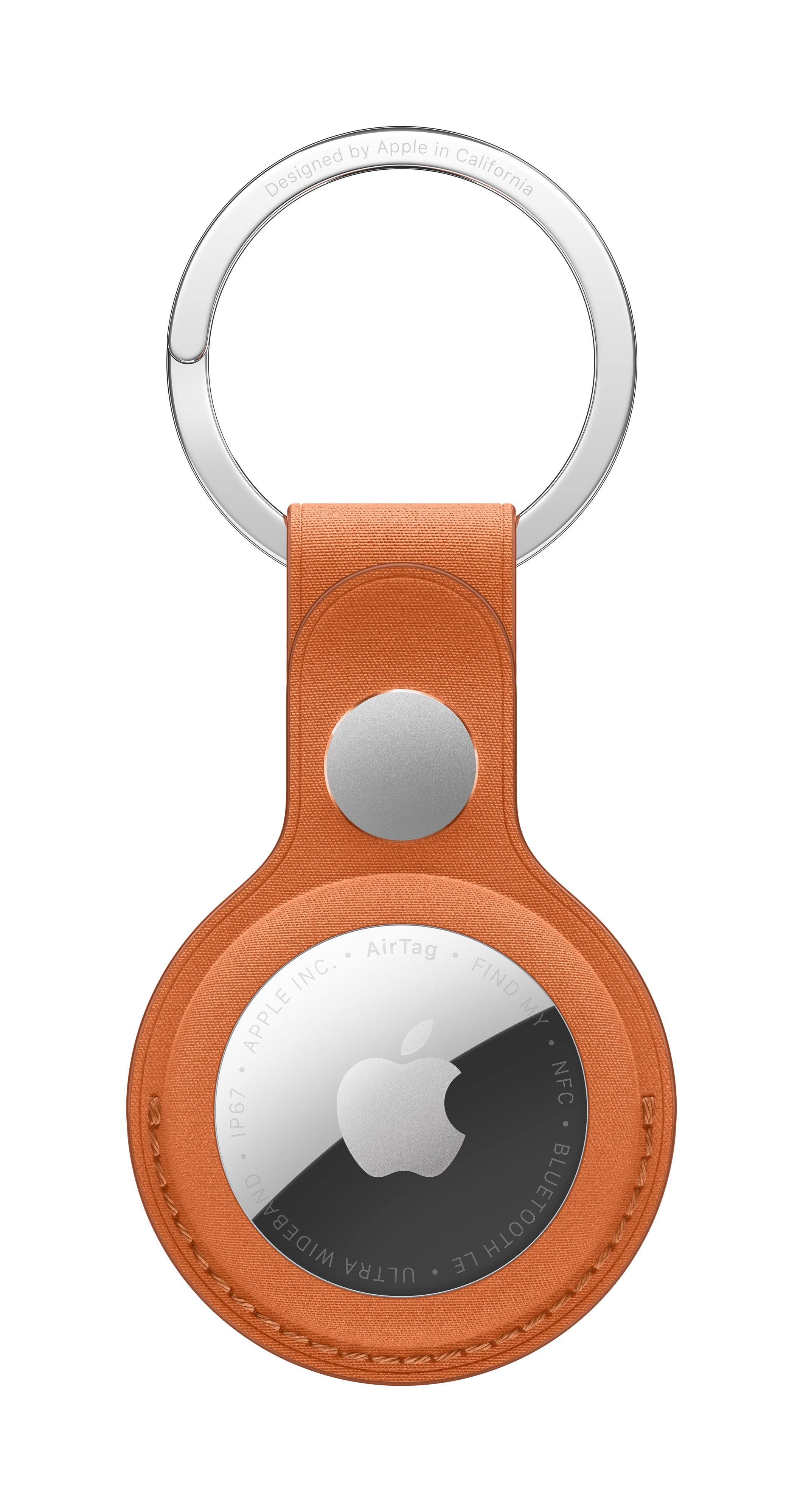 Apple FineWoven AirTag-sleutelhanger Oranjerood