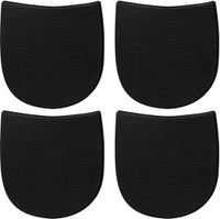 Dailygoods Stiefel Fersenpolster - 4 Stück - Gummi - Rutschfest - Schwarz