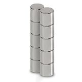 MAUL Neodymium magneten rond zilver sterk 10 stuks compact