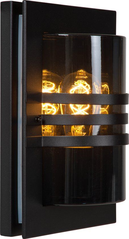 Lucide PRIVAS - Outdoor Wall Lamp - 1xE27 - IP44 - Black