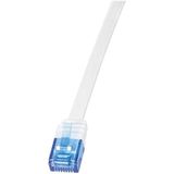 LogiLink - Verbindingskabel - RJ-45 (M) naar RJ-45 (M) - 25 cm - UTP - CAT 5e - gevormd, vlak - wit