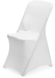 HENDI Stoelhoes - polyester-elastaan tricot - strijkvrij, rekbaar, machinewasbaar - 54x44x(h)84 cm - wit