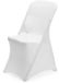 HENDI Stoelhoes - polyester-elastaan tricot - strijkvrij, rekbaar, machinewasbaar - 54x44x(h)84 cm - wit