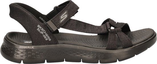 Skechers Go Walk Flex Zandal - Illumin - Dames Sandalen - Zwart - Maat 38