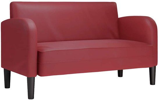 vidaXL Loveseat bank 110 cm kunstleer wijnrood