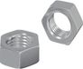 vidaXL - Hexagon nut - 2 pcs - Silver - M6 - Metal