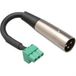 XLR-Euroblock Adapter - 1-kanaals adapter met 30,5 cm (12 inch) kabel, ideaal voor professionele audio-verbindingen.