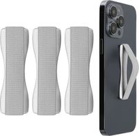 kwmobile vingerhouder voor smartphone - Zilver - Set van 3