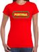 Bellatio Decorations Verkleed T-shirt voor dames - Portugal - rood - supporter - themafeest S