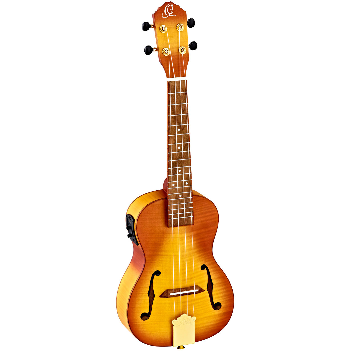 Ortega Saloon Series RUSL-HSB concert ukelele arched top met tas