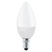 EGLO LED lamp E14, Edison kaars gloeilamp, 5 Watt (40w equivalent) | 470 Lumen, lichtbron warm wit, opaal glas, 2700 Kelvin, C37, Ø 3,7 cm