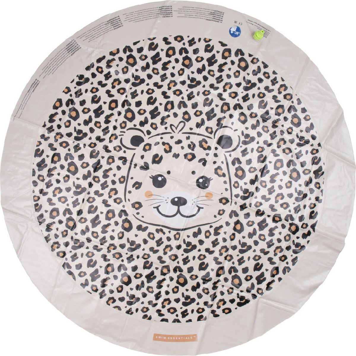 Swim Essentials Watersproeier Mat - Beige Panterprint - Ø 150 cm