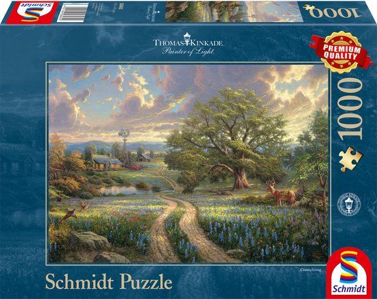 Schmidt Puzzle - Thomas Kinkade - 1000 stukjes - Cartoon Puzzel