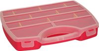 Plasticforte boîte de rangement/boîte de tri - 13 compartiments - plastique - fuchsia rose - 25 x 21 x 4 cm