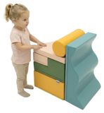 Blocs d'escalade en mousse - 6 pièces - Mer pastel - Cuir végétalien