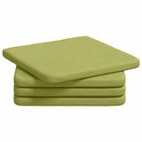 vidaXL Coussin d'assise 4 pièces vert clair 40 x 40 x 3 cm tissu