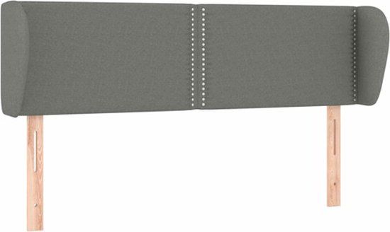 vidaXL Hoofdbord - Stof - Donkergrijs - 147x23x78/88 cm