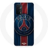 Maniacase Hoesje voor Oppo A74 5G Paris Saint Germain Logo PSG Poster