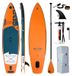 Planche de SUP gonflable - Planche de stand-up paddle - 343 cm de long - 84 cm de large - Pont en EVA antidérapant - Incluant pagaie, pompe et laisse de sécurité - Sac à dos - Couleur 5021846