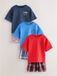 Next - Jongens - Set van 3 korte geweven pyjama's - Blauw
