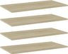 vidaXL - Wandschappen - 4 stuks - 80x40x1,5 cm - Spaanplaat - Sonoma Eikenkleurig