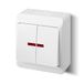 ELEKTRO-PLAST HERMES Dubbele bedieningsschakelaar IP44 waterdicht Buiten Wit