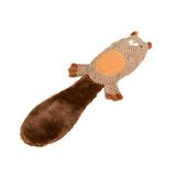 Love Story Pluche speelgoed bever geluid polyester 10 x 55 cm de luidruchtige bruin
