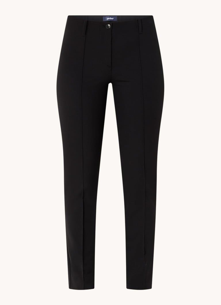 Gardeur Hose - Mid Waist Slim Fit Pantalon met Persplooi