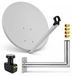 PremiumX satellietinstallatie: 80 cm antenne, twin LNB, F-connector, wandbeugel, 45 cm
