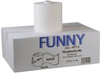 Funny Handdoekrol met speciale kern, voor merkvrije dispensersystemen, 2-laags, hoogwit, 19 cm, ca. 140 m, 5-delige kern, 1-pack (1 x 6 stuks)
