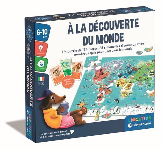 Clementoni 52800 puzzel Legpuzzel 124 stuk(s) Wereld