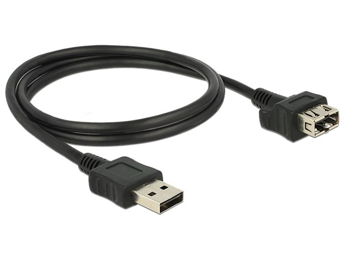 DeLOCK 1m USB 2.0-A Kabel - Zwart