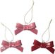 Pluto Design Strikje Suspension de Noël (set 3) - rose, rouge