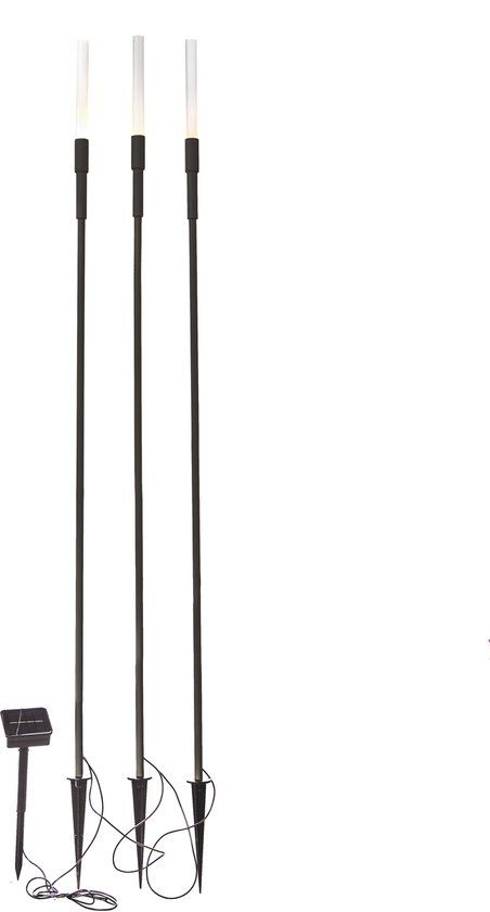 Luxform Solar Ronda 3 Tuinstekers Zwart, 11 Lumen