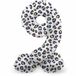 Folat Staande Folieballon Cijfer 9 Bright Panther 72 cm