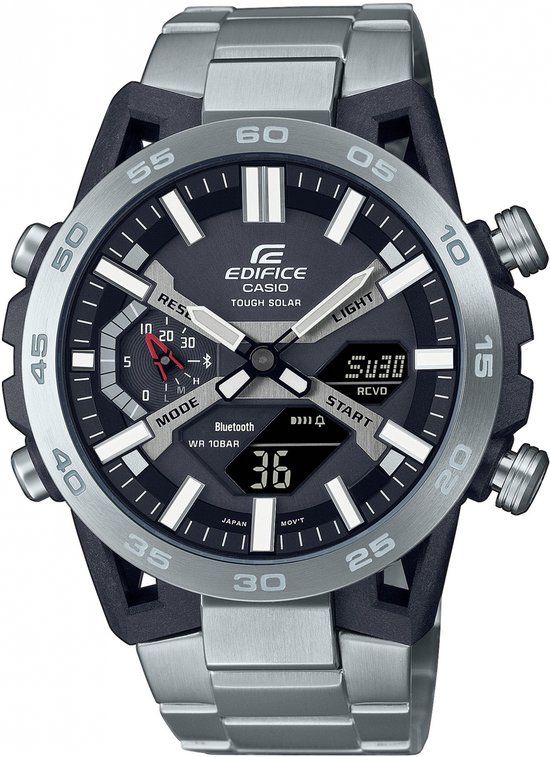 Casio Edifice ECB-2000D-1AEF Herenhorloge - 51mm - Zilverkleurig