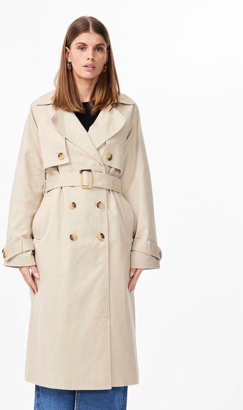 Y.A.S Teronimo Trench Coat - Beige - Women's - Size XS - Autumn/Winter 2024